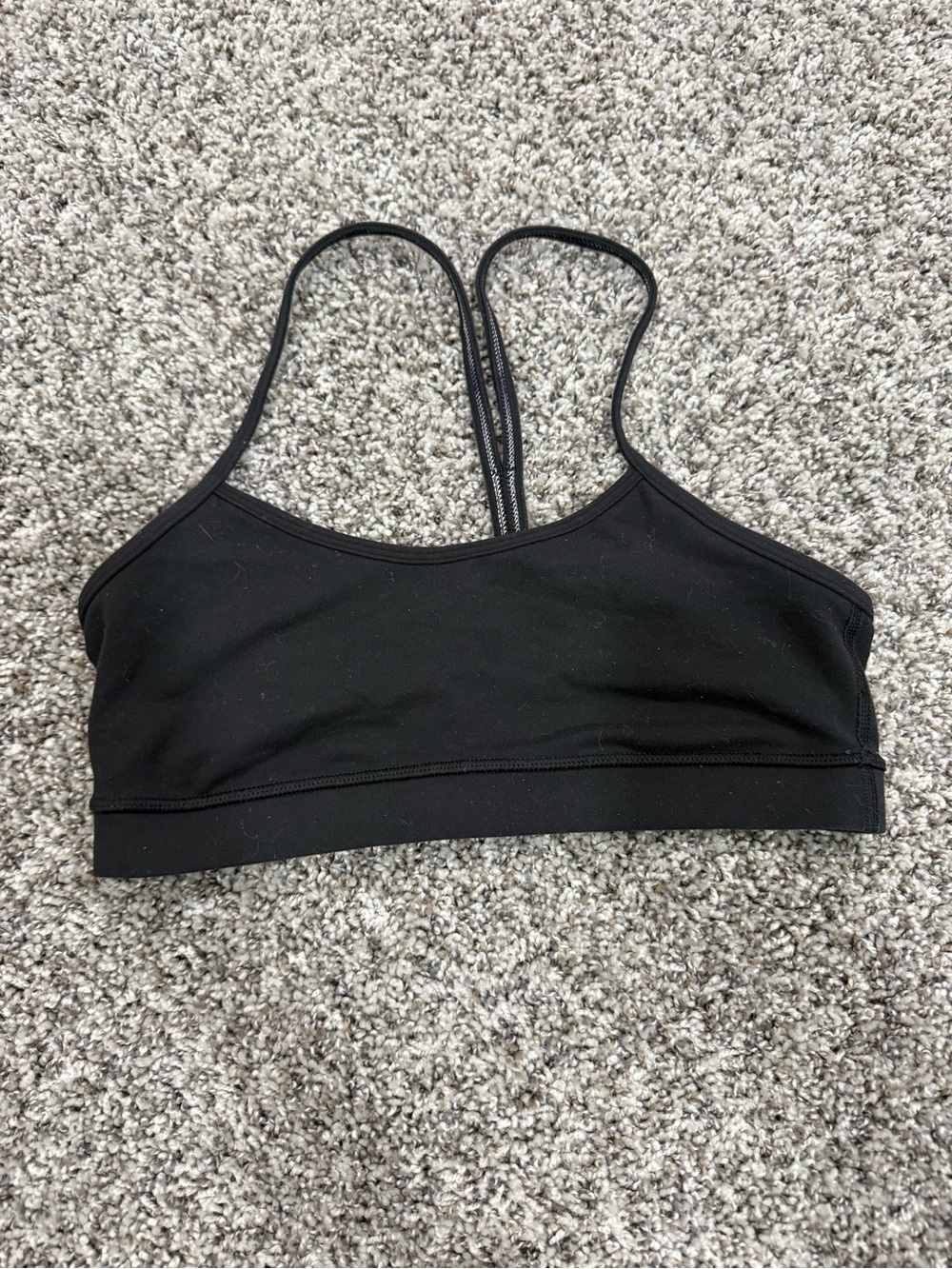 lululemon athletica Black Double-Strap Light Support Sports Bra